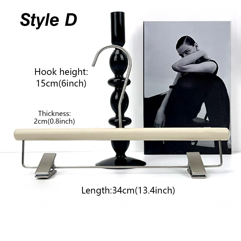 Matte Gray Wooden Hangers Non-Slip | Clothes & Pants Hanger 4 Styles