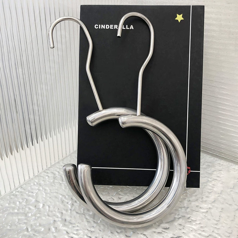 Stainless Steel C-Ring Scarf & Belt Hanger for Closet and Retail Display