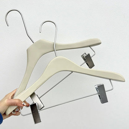 Matte Gray Wooden Hangers Non-Slip | Clothes & Pants Hanger 4 Styles