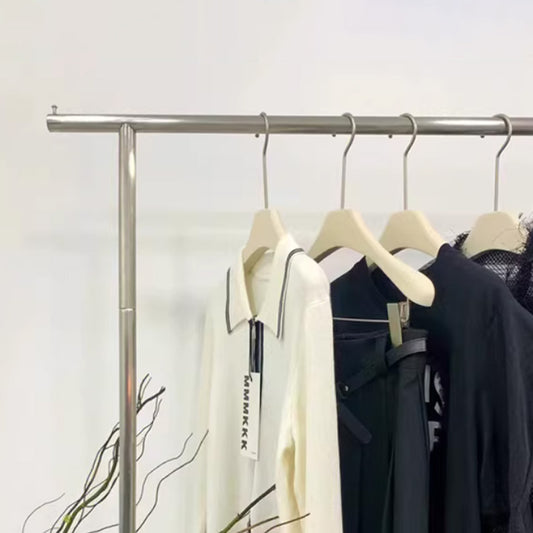 Cream White Wooden Hangers Non-Slip Boutique Hangers Custom Logo - thegarmenthanger