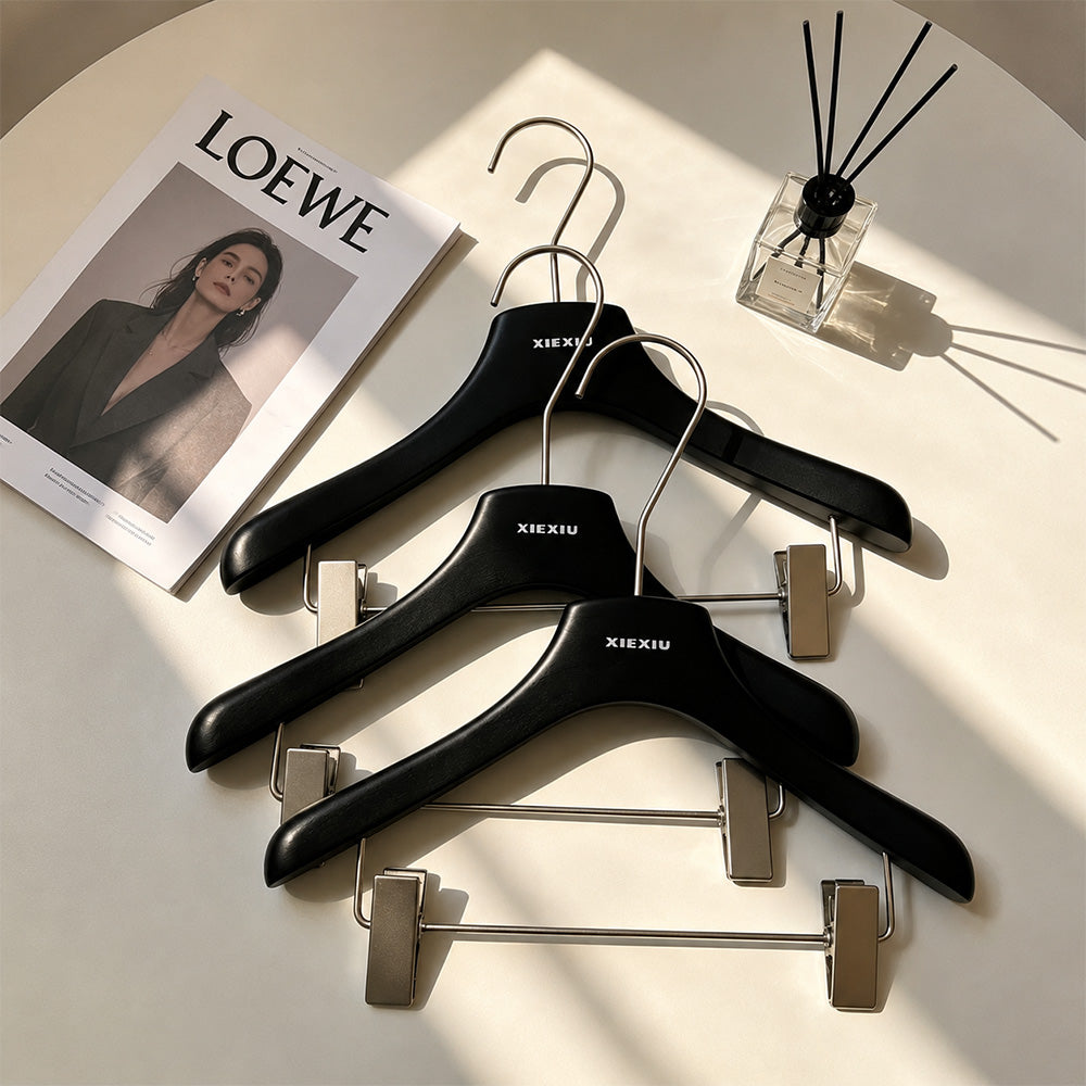 Custom Kids Clothes Hangers with Clips, Resin Wood Grain Children’s Hangers