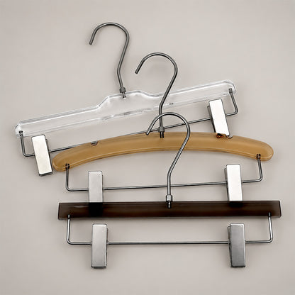 Transparent Acrylic Clothes & Pants Hangers for Boutiques – 50 Pack