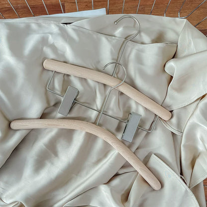 Kids Beech Wood Hangers with Rope | Natural Wooden Children's Clothes & Pants Hanger