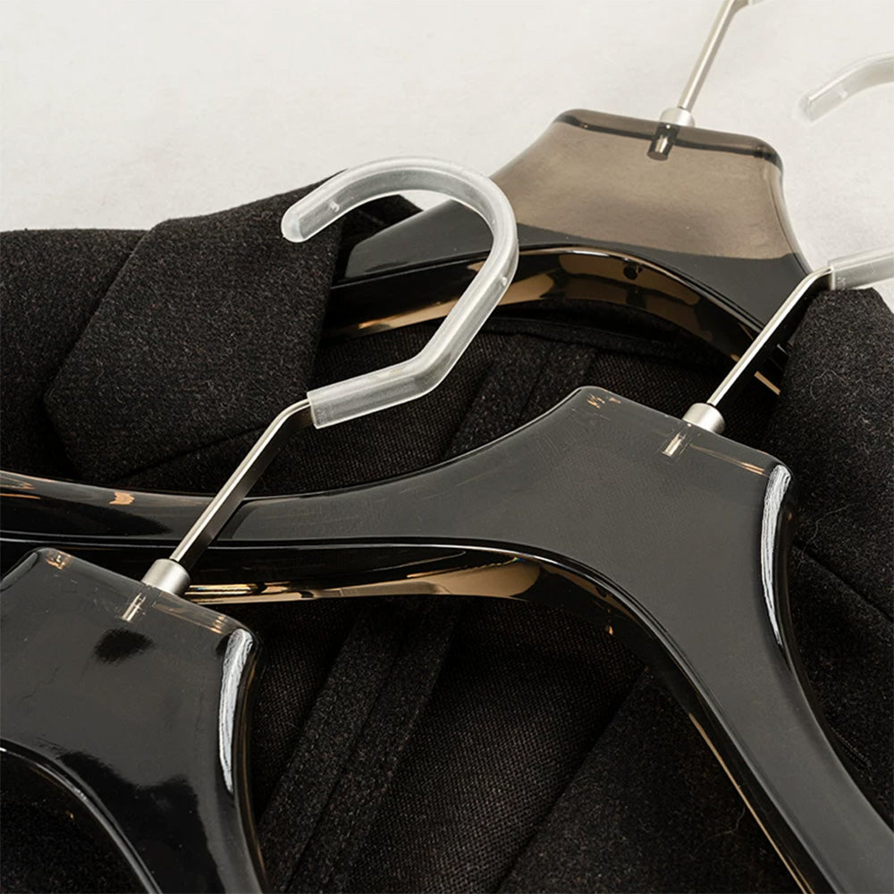 Custom Smoke Black Acrylic Clothes Hangers Wholesale with Logo