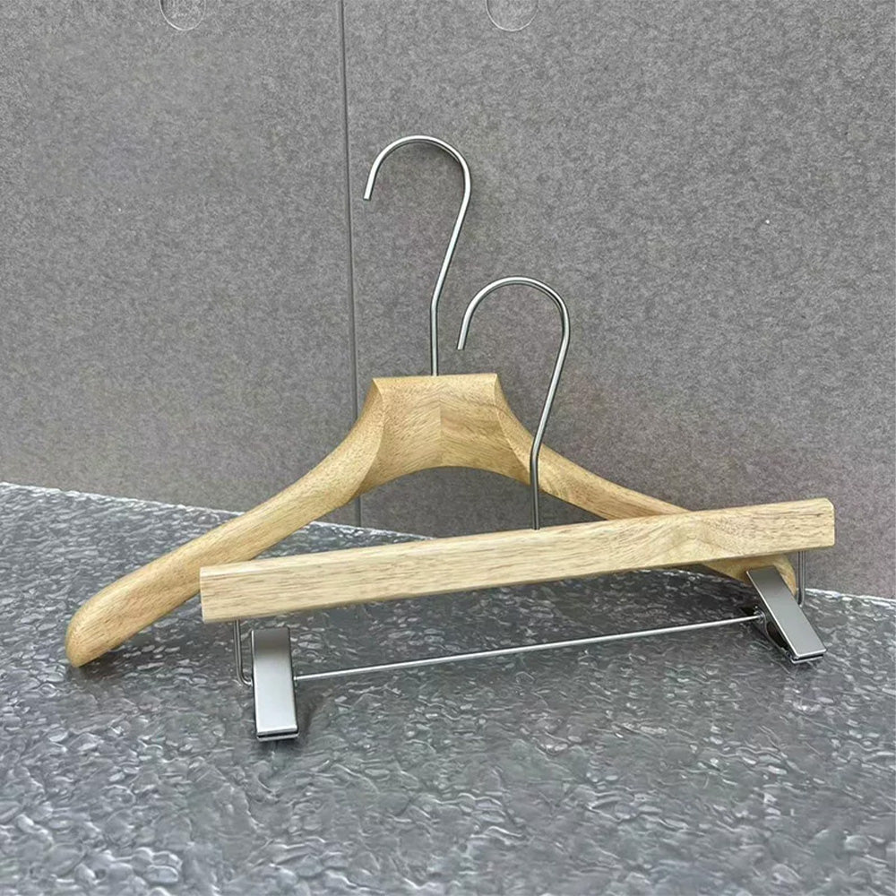 Wholesale Rubberwood Suit & Pants Hangers with Custom Logo
