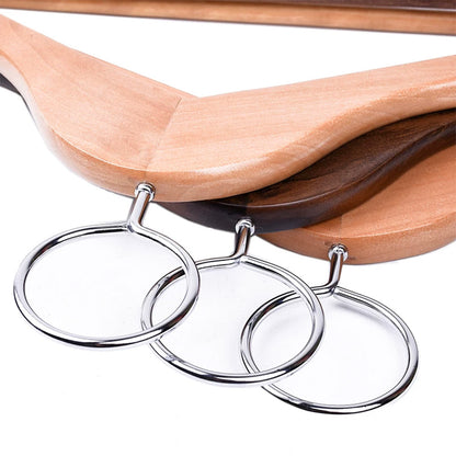 Solid Beech Wood Anti-Theft Hotel Hangers with Closed Ring Hook Wholesale