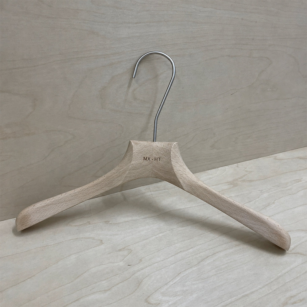 Natural Beech Wood Suit Hangers & Adjustable Clip Pants Hangers | Custom Logo