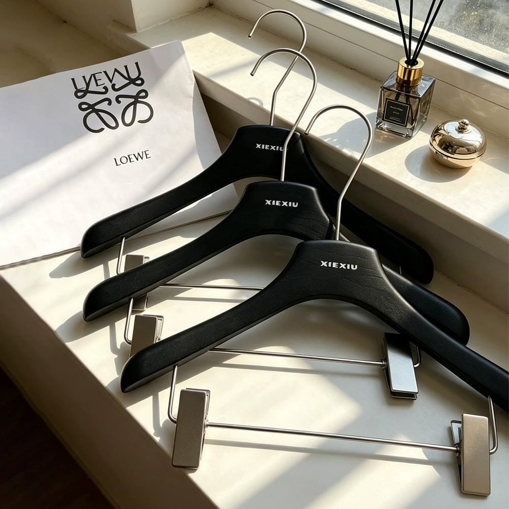 Custom Kids Clothes Hangers with Clips, Resin Wood Grain Children’s Hangers