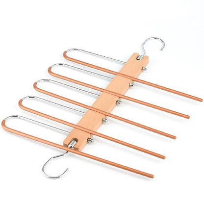 Folding Multi-Layer Pants Hanger for Small Closets and Wardrobe Organization