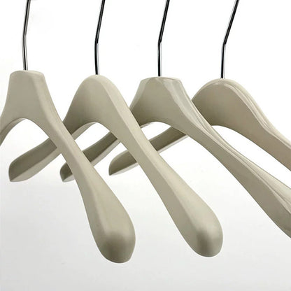 Matte Gray Wooden Hangers Non-Slip | Clothes & Pants Hanger 4 Styles