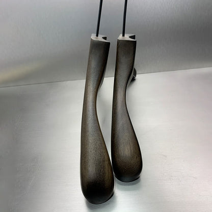 Custom Black Rubber Wood Hangers with Clips for Suits & Pants