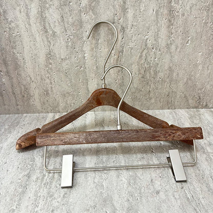 Brown Wood Grain Resin Hangers – Non-Slip Coat Hangers for Suits, Dresses & Coats