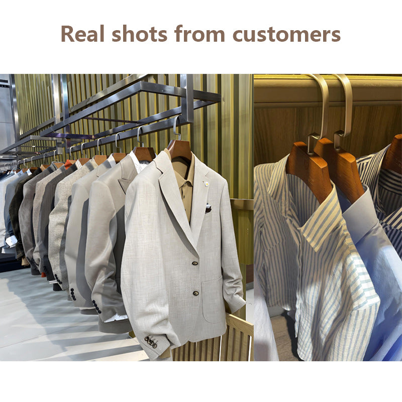 Wide Shoulder Wooden Suit Hanger | Coat Display Rack | Natural Wood | thegarmenthanger