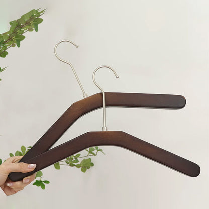 Solid Wood Clothes Hangers Wholesale – Black Walnut Color | MOQ 50
