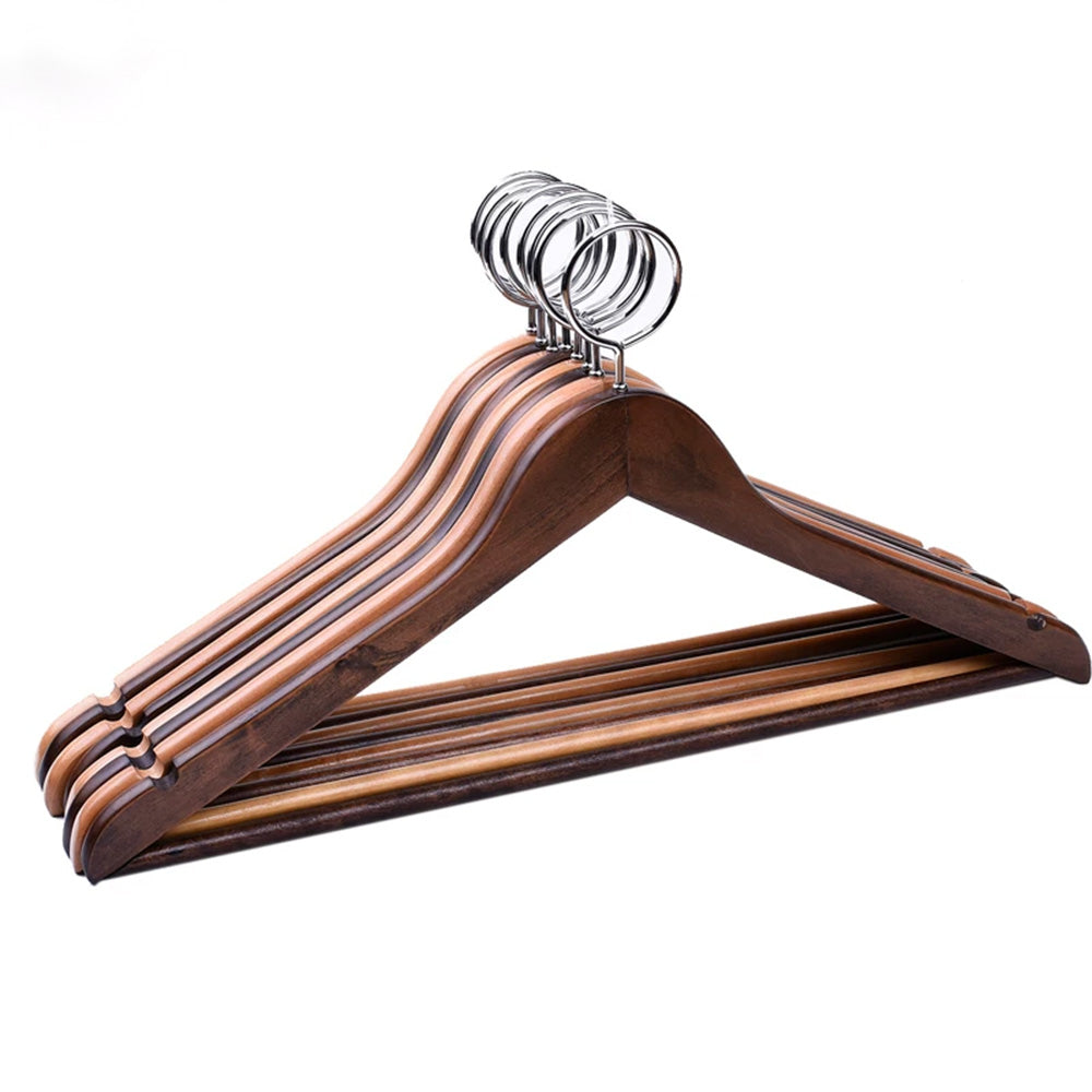 Solid Beech Wood Anti-Theft Hotel Hangers with Closed Ring Hook Wholesale