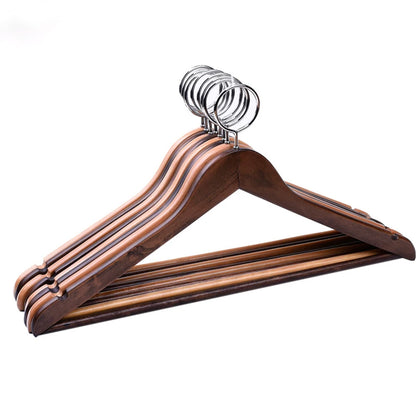 Solid Beech Wood Anti-Theft Hotel Hangers with Closed Ring Hook Wholesale