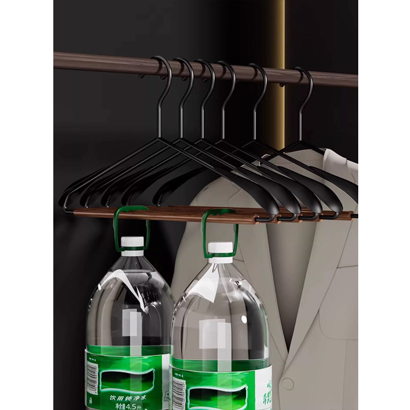 Solid Beech Wood Hangers Iron Hook - Luxury Wide Shoulder Hangers Hotel & Retail