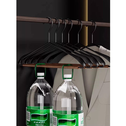 Solid Beech Wood Hangers Iron Hook - Luxury Wide Shoulder Hangers Hotel & Retail