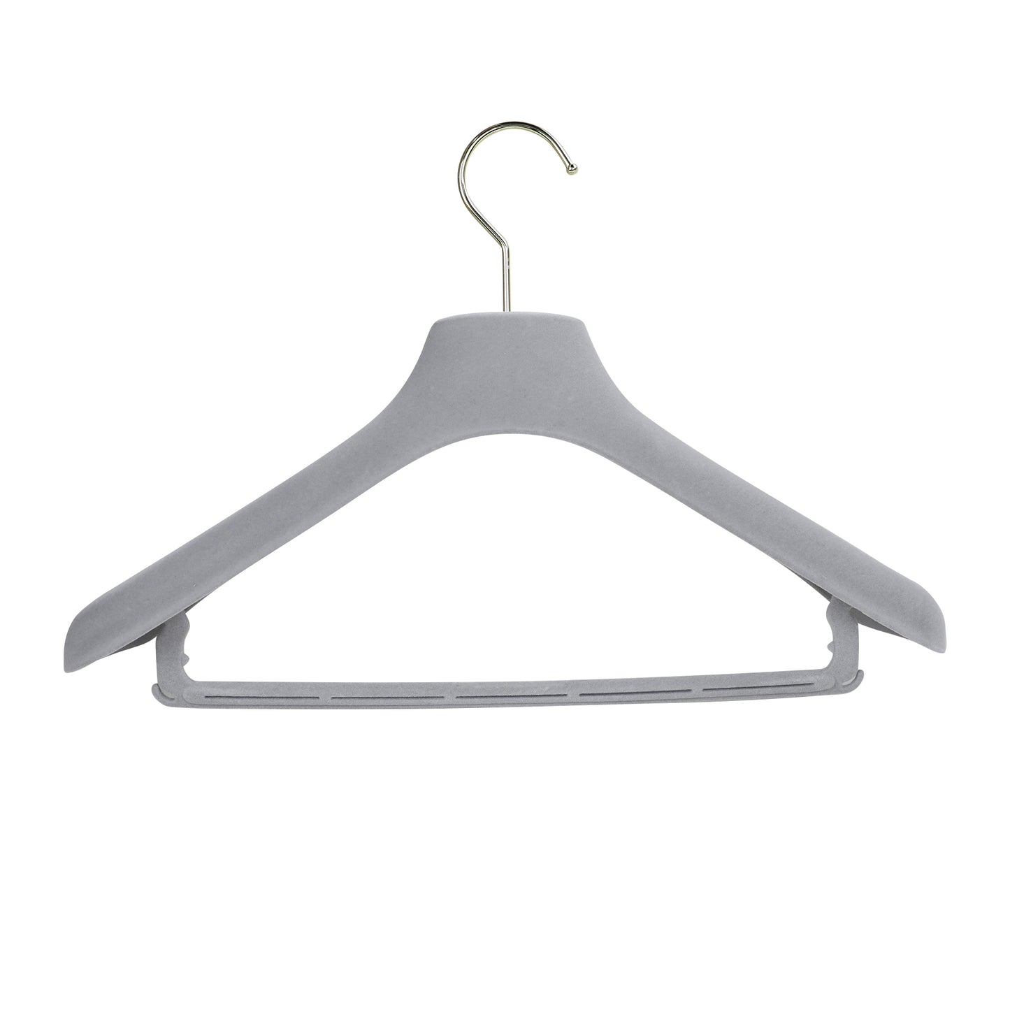 Premium Grey Velvet Suit Hangers with Pants Clips | Non-Slip Coat & Bridal Rack