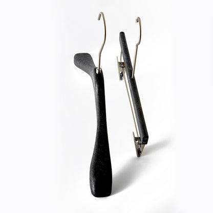 Luxury Matte Black Resin Suit Hanger & Pants Hanger for Men's Wardrobe