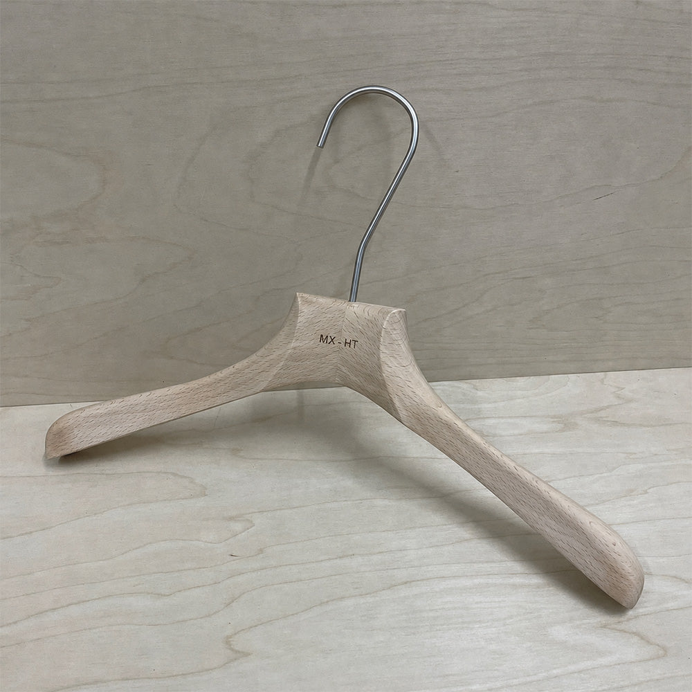Natural Beech Wood Suit Hangers & Adjustable Clip Pants Hangers | Custom Logo