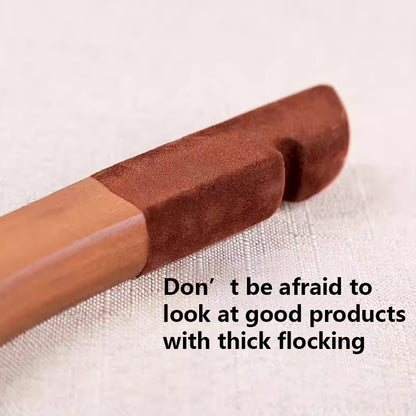 Premium Velvet Wood Hangers - Non-Slip Solid Wood Clothes Hangers for Boutique