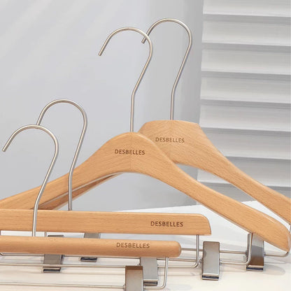 Premium Beech Wood Clothes & Trouser Hangers | Custom OEM/ODM | Low MOQ from 50pcs
