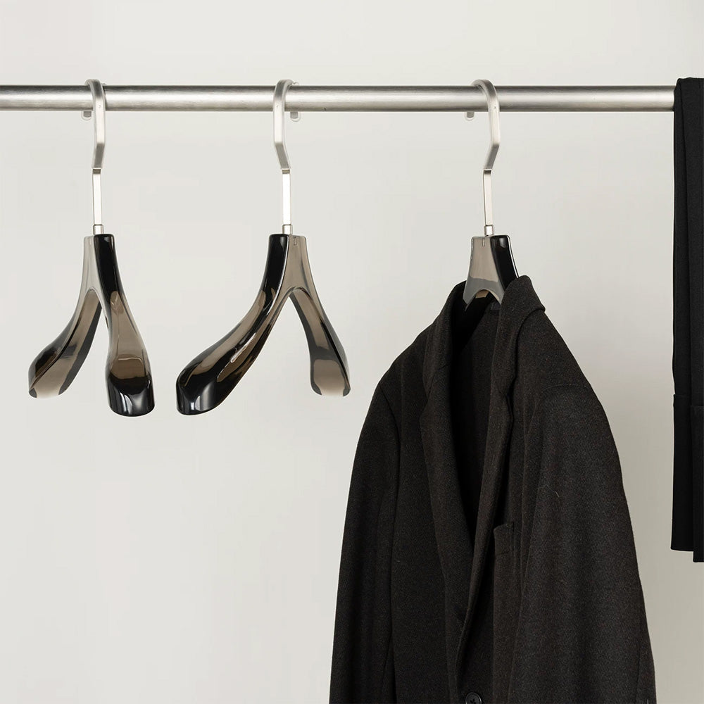 Custom Smoke Black Acrylic Clothes Hangers Wholesale with Logo