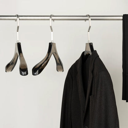 Custom Smoke Black Acrylic Clothes Hangers Wholesale with Logo