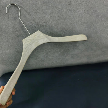 Custom Non-Slip Flocked Resin Hangers with Clips for Boutique Display
