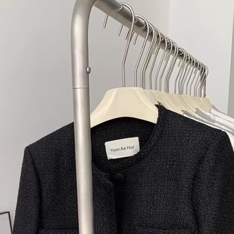 Luxury White Wood Hangers Set - Hotel Grade Clothing Hangers for Dresses Coats | thegarmenthanger