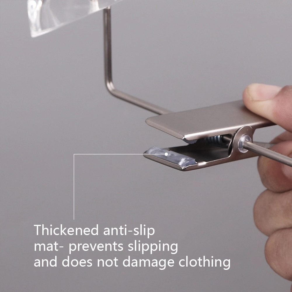 Clear Acrylic Suit Hanger with Clips - Premium Display for Complete Outfit & Pants, 50 PCS