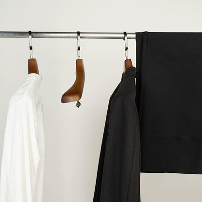 Wholesale Wide Shoulder Plastic Suit Hangers with Flocked Bar & Custom Logo