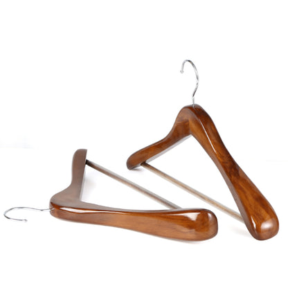 Wooden Hanger Wide Shoulder Natural Wood Finish Suit Coat Display thegarmenthanger