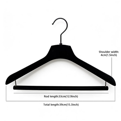 Commercial Velvet Hangers - Wide Shoulder Non-Slip for Suit Shops Hotels & Boutiques