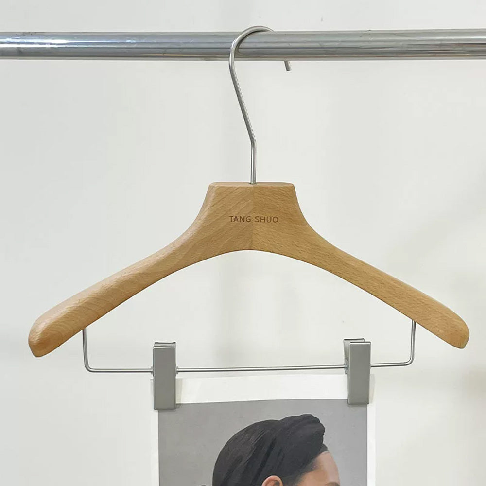 Beech Wood Women's Suit Hanger | 360° Swivel Hook | Boutique Clothing Hanger