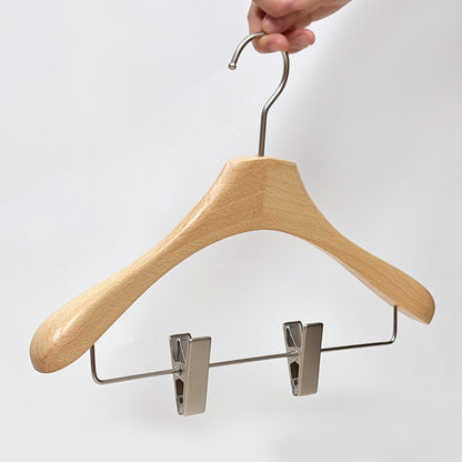 Premium Beech Wood Hangers – Non-Slip Lacquered for Suits, Coats & Shirts