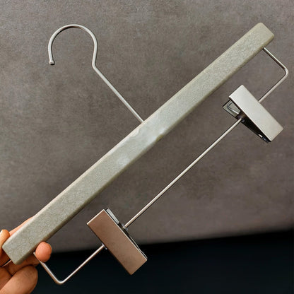 Custom Non-Slip Flocked Resin Hangers with Clips for Boutique Display