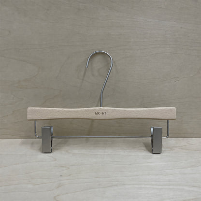Natural Beech Wood Suit Hangers & Adjustable Clip Pants Hangers | Custom Logo