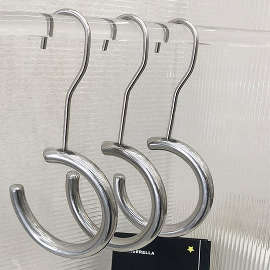 Stainless Steel C-Ring Scarf & Belt Hanger for Closet and Retail Display