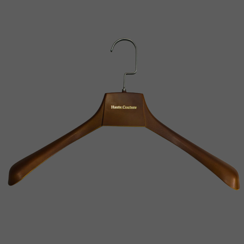 Luxury Wide Shoulder Plastic Hanger with Pants Bar and Custom Logo