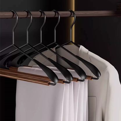 Solid Beech Wood Hangers Iron Hook - Luxury Wide Shoulder Hangers Hotel & Retail