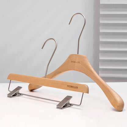 Premium Beech Wood Clothes & Trouser Hangers | Custom OEM/ODM | Low MOQ from 50pcs
