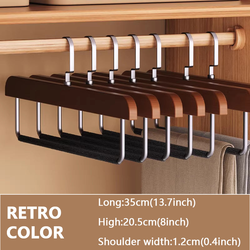 Luxury Wood Hangers for Boutique & Hotel - Non-Slip Velvet Flocked Suit Hangers