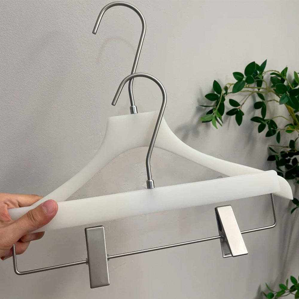 Wholesale Jade-Effect Acrylic Clothes & Pants Hangers with Custom Logo