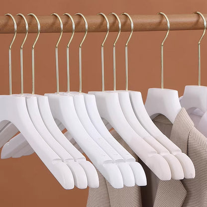 Premium Velvet Wooden Hangers for Women - Non-Slip White Hanger Set Custom Logo