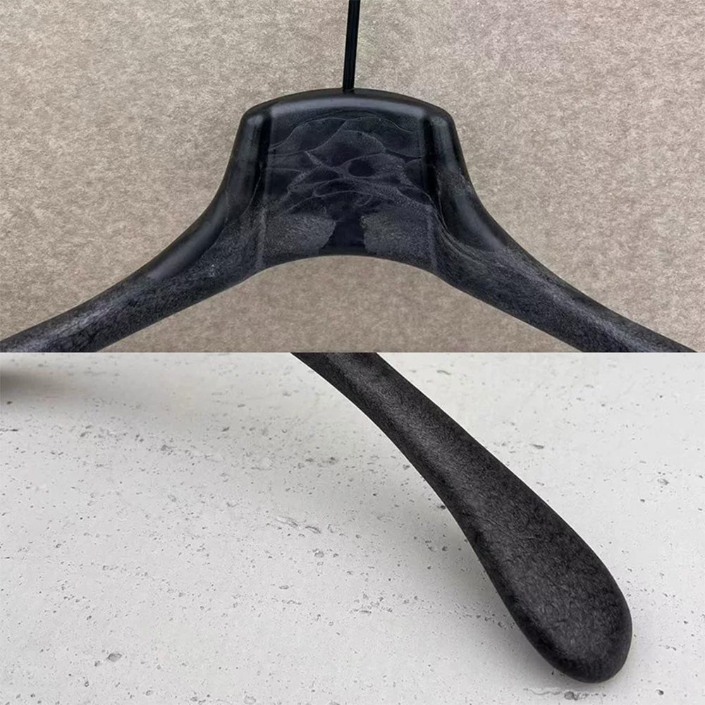 Custom Logo Black ABS Resin Suit and Pants Hanger for Boutiques