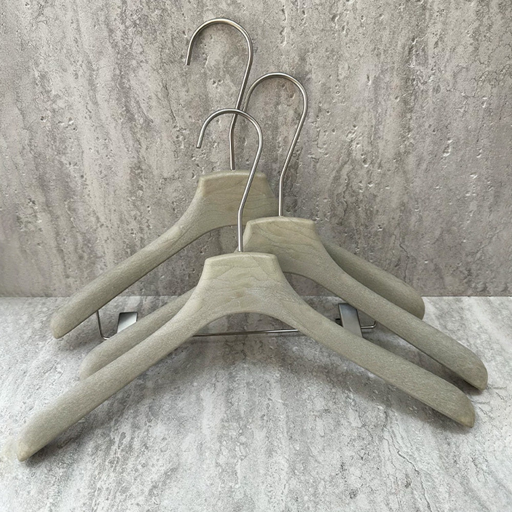 Wholesale Custom Gray ABS Resin Hangers with Clips for Women’s Boutiques