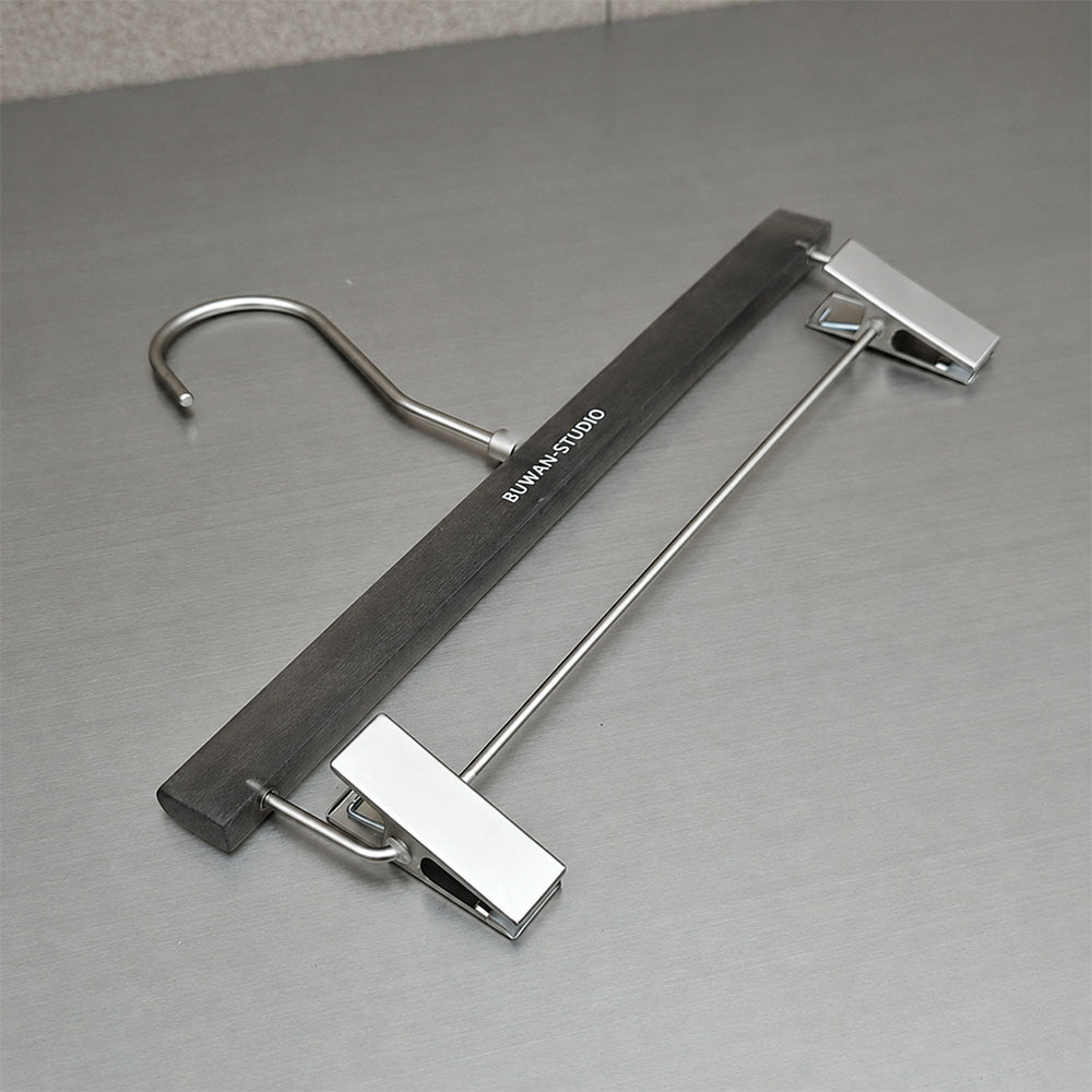 Matte Black Acrylic Hangers for Women with Clips | Custom Logo, 50 PCS