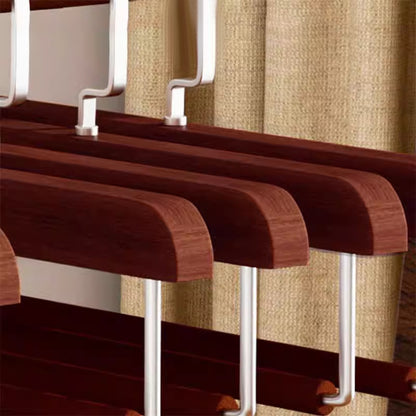 Luxury Wood Trouser Hanger - Velvet Anti-Slip Pants Rack for Wrinkle-Free Garment Care